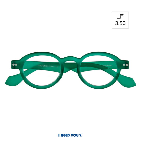 Leesbril DOKTOR G121000 groen kunstof, inclusief bijpassend soft etui