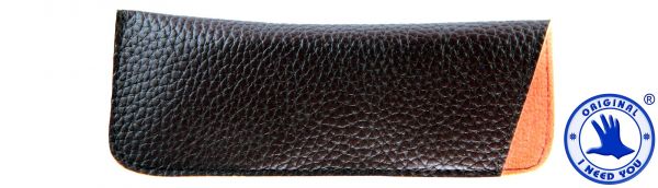 Leesbril Big Boss - Bruin mat met veer - Inclusief een chique bijpassende etui in lederen look