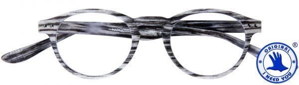 Leesbril Hangover Panto - Zwart Grijs - Met etui